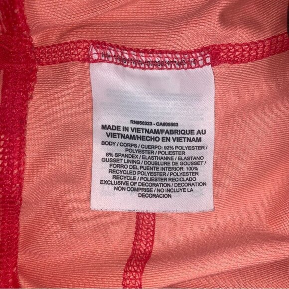 Nike Running Leggings Women’s Size Small Red Pink Animal Print Cropped - Picture 8 of 9